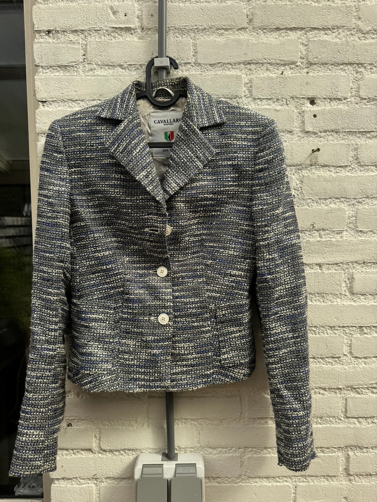 Cavallaro napoli kort colbert blauw wit maat 38, Maat 38/40 (M), Blauw, Ophalen of Verzenden, Jasje