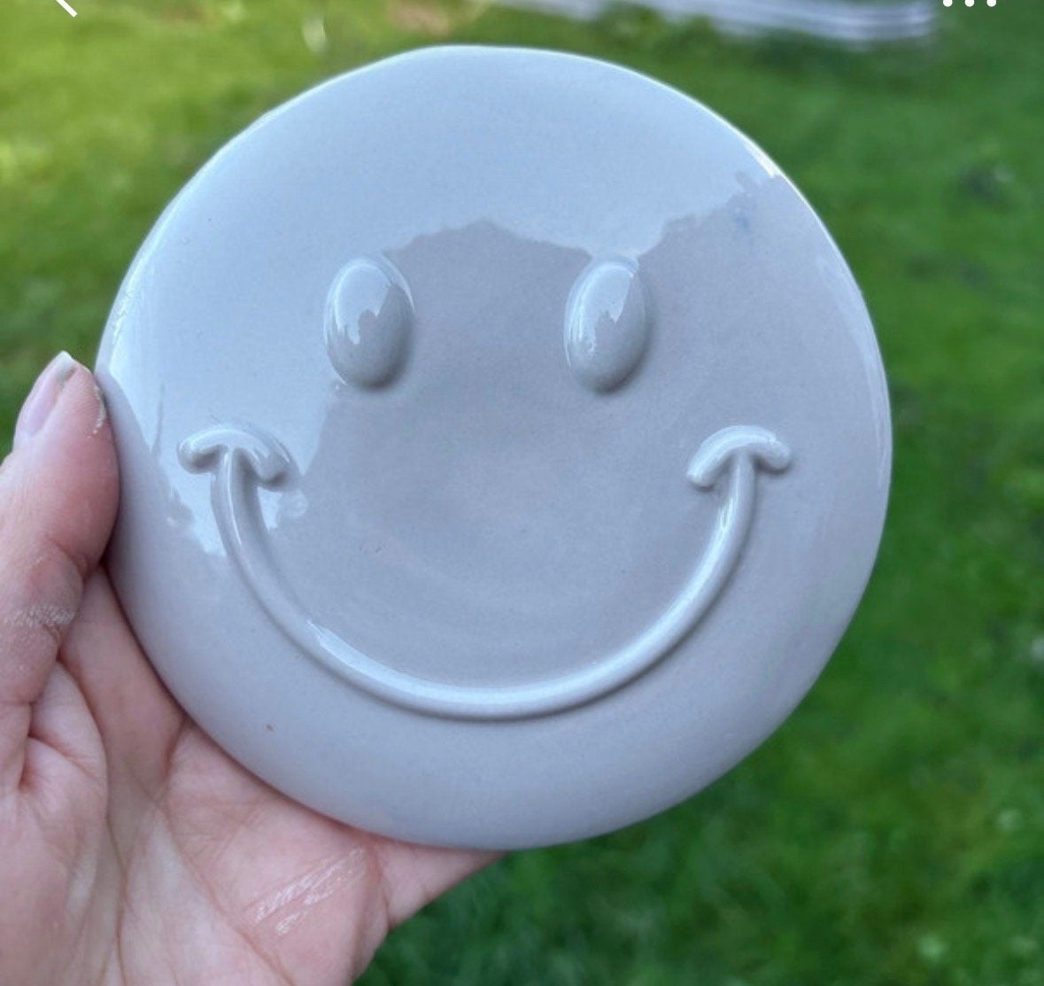 Keramieken Smiley Wanddecoratie - Uniek & Vrolijk, Nieuw, Ophalen of Verzenden, Modern, Wit