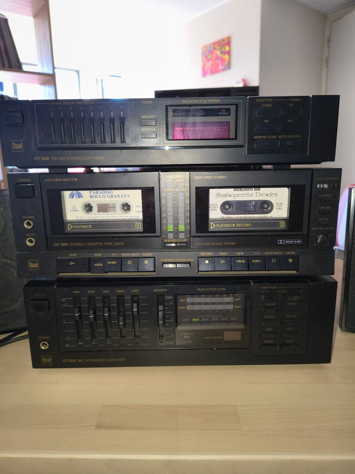 Vintage jaren 80 Dual set, Audio, Tv en Foto, Ophalen, Gebruikt, Tuner of Radio, Overige merken