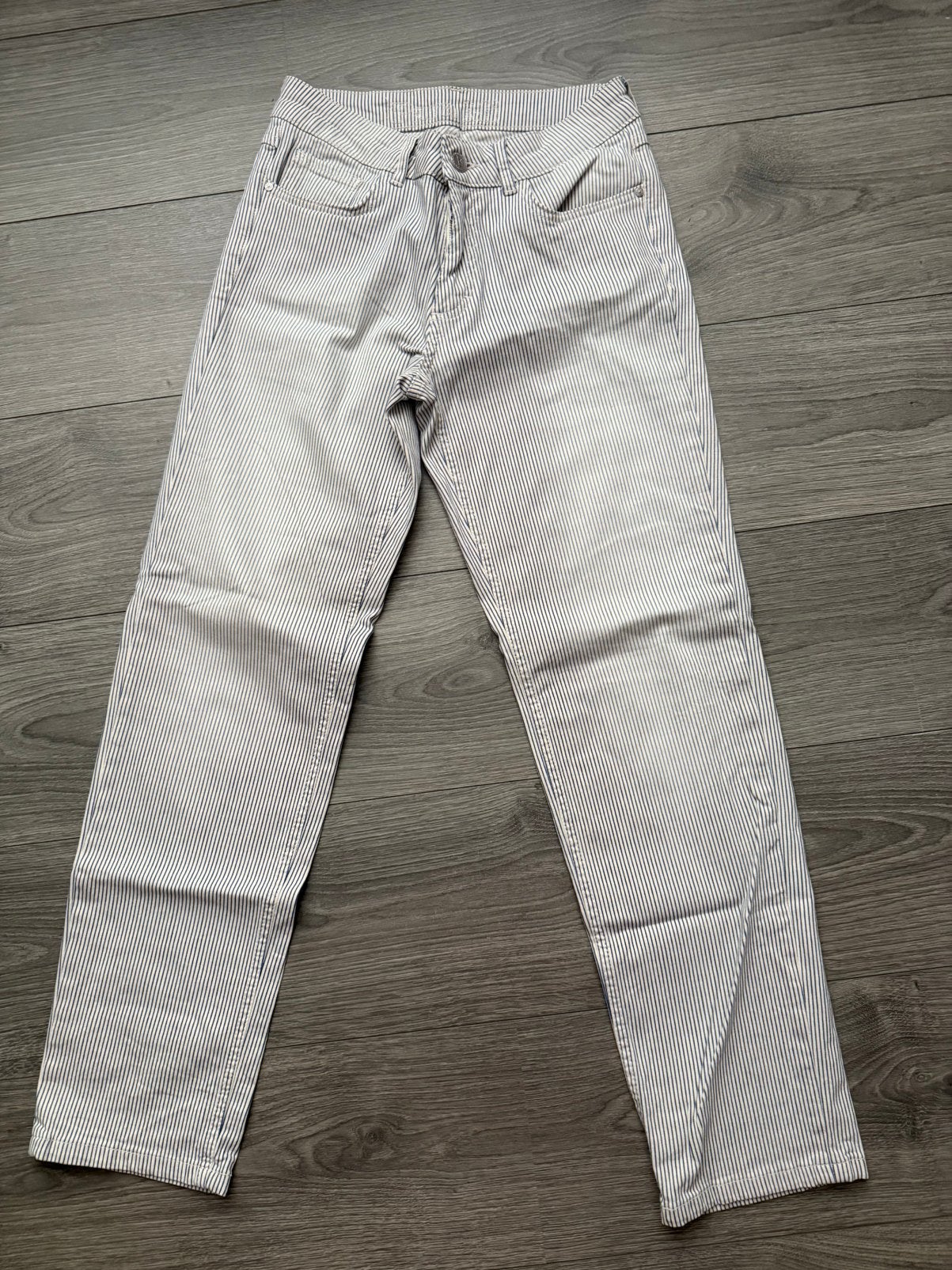 Parami Bobby broek gestreept blauw wit, Ophalen of Verzenden, Zo goed als nieuw, Maat 36 (S), Blauw