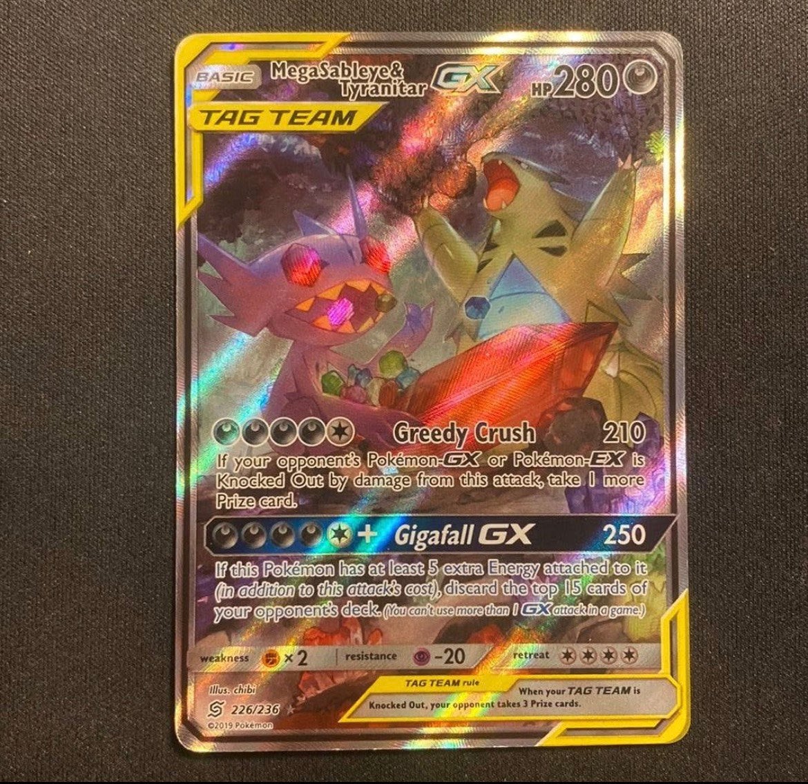 Mega Sableye en Tyranitar GX, Ophalen of Verzenden, Zo goed als nieuw