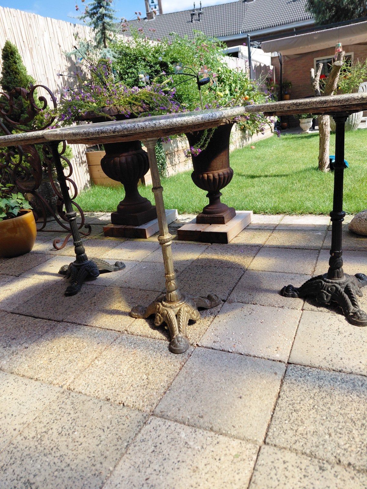 3 mooie bistrotafeltjes, Tuin en Terras, Ophalen of Verzenden, Rechthoekig, Metaal
