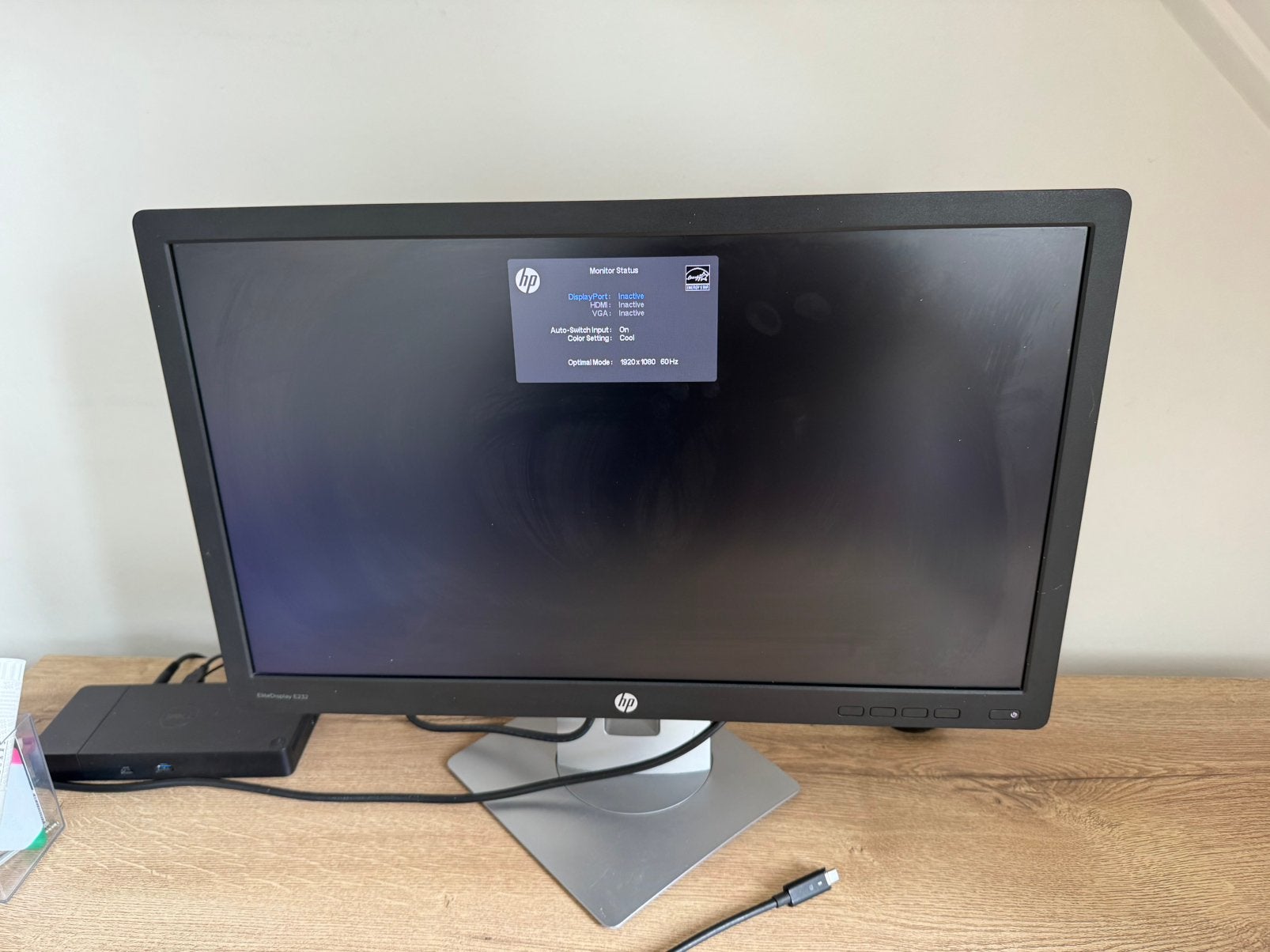 HP EliteDisplay E232, Computers en Software, Monitoren, IPS, Full HD, Ophalen of Verzenden, Zo goed als nieuw