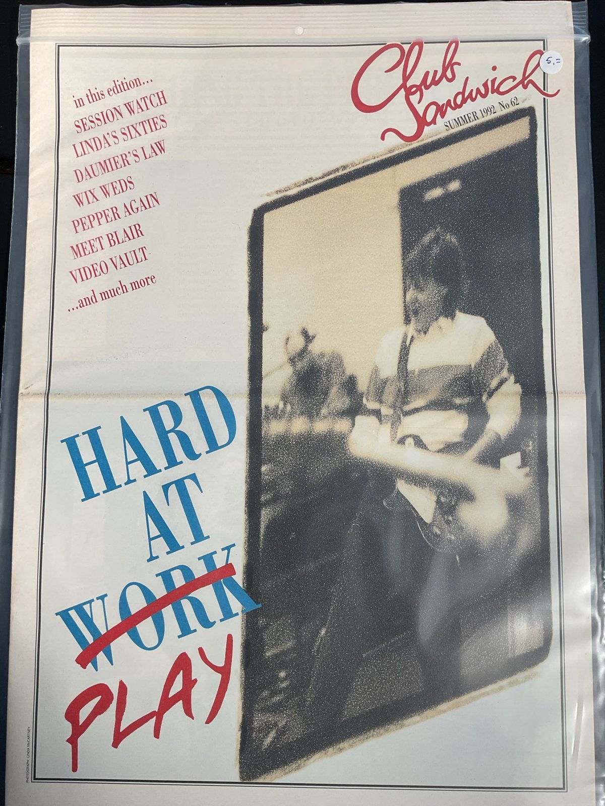 Club Sandwich Magazine Zomer 1992 - Hard at Play, Boeken, Tijdschriften en Kranten, Gelezen, Muziek, Film of Tv, Ophalen of Verzenden