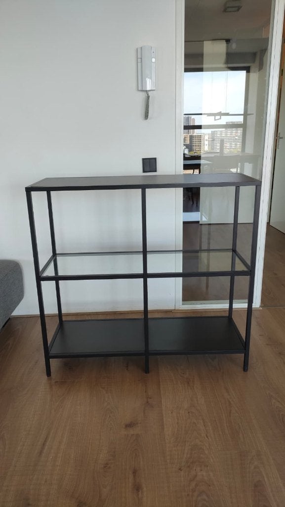 IKEA VITTSJÖ kast zwartbruin 100x93 cm, Ophalen, Zo goed als nieuw