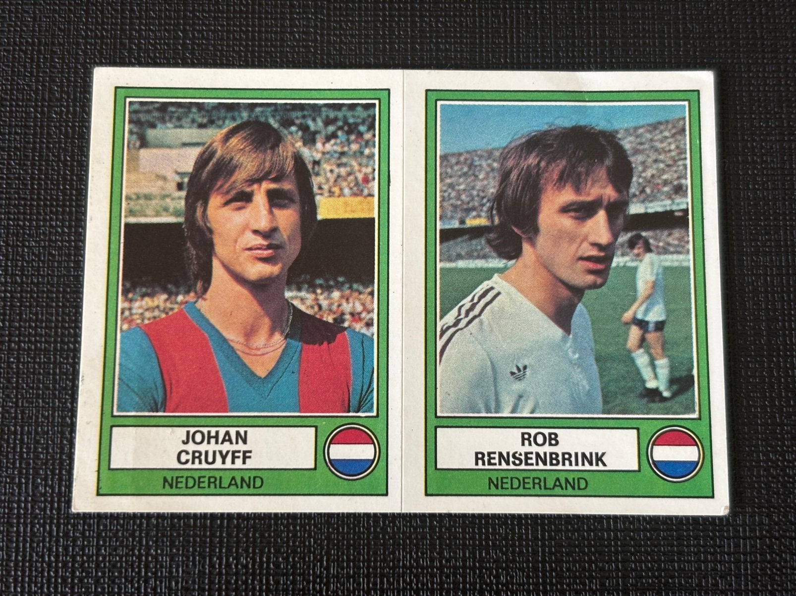 Panini Euro Football 78  Cruyff en Rensenbrink, Verzenden, Zo goed als nieuw
