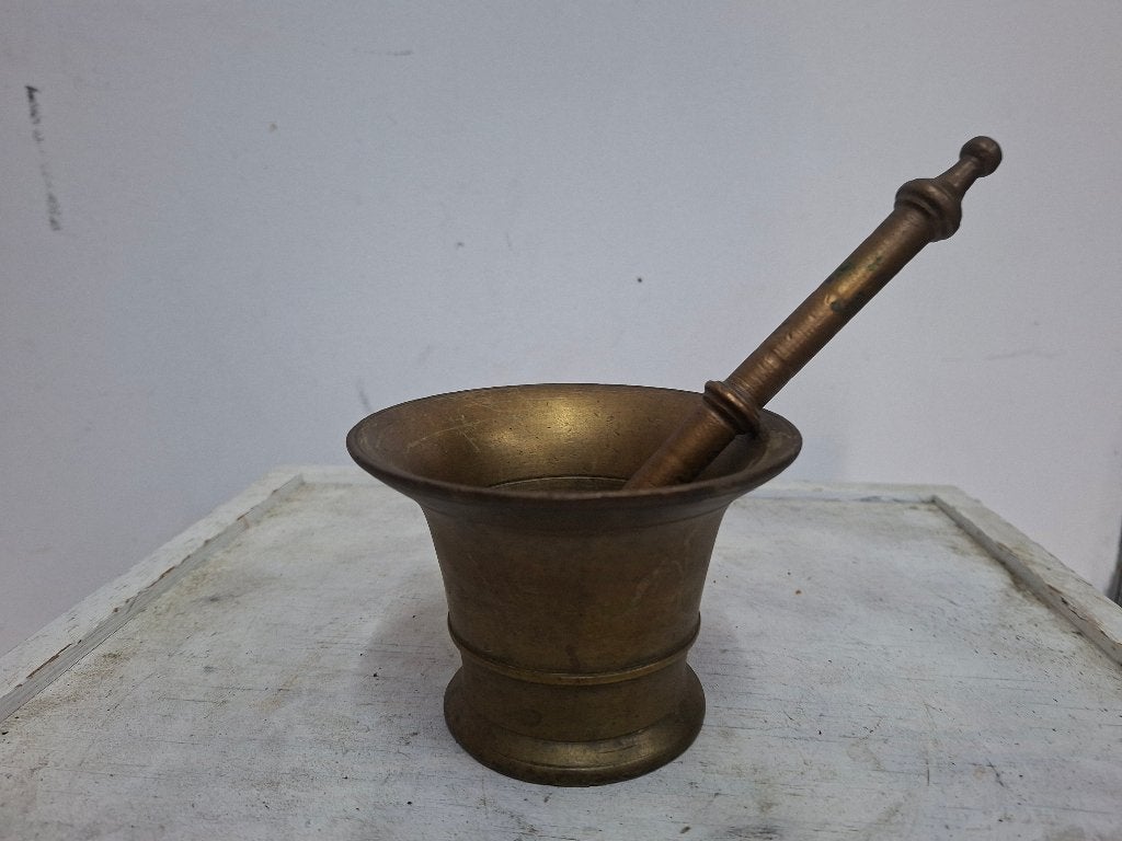 antieke grote bronsen vijzel, Ophalen of Verzenden