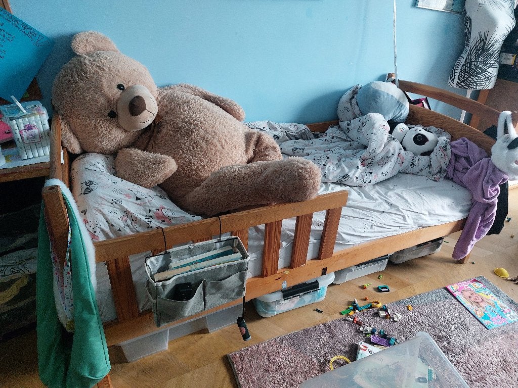 Stapelbed met 2 aparte bedden, Ophalen, Gebruikt, 90 cm, Eenpersoons