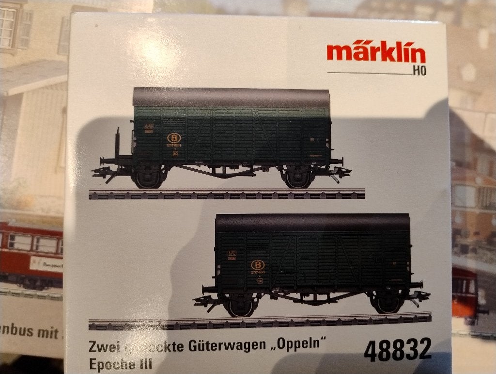 Märklin 48832 – Set 2x Belgische Goederenwagens NMBS GESEALD, Wisselstroom, Ophalen of Verzenden, Märklin, Nieuw