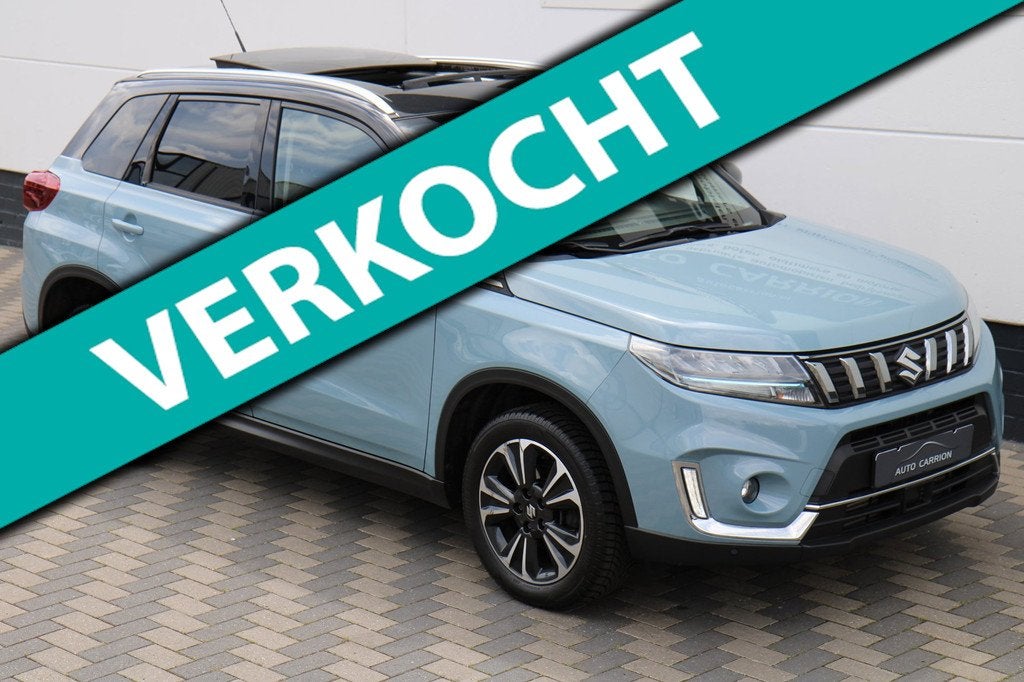 Suzuki Vitara 1.4 140PK AllGrip 4X4 Panoramadak Carplay luxe, Auto's, Suzuki, Gebruikt, Zwart, 4 cilinders, 129 pk