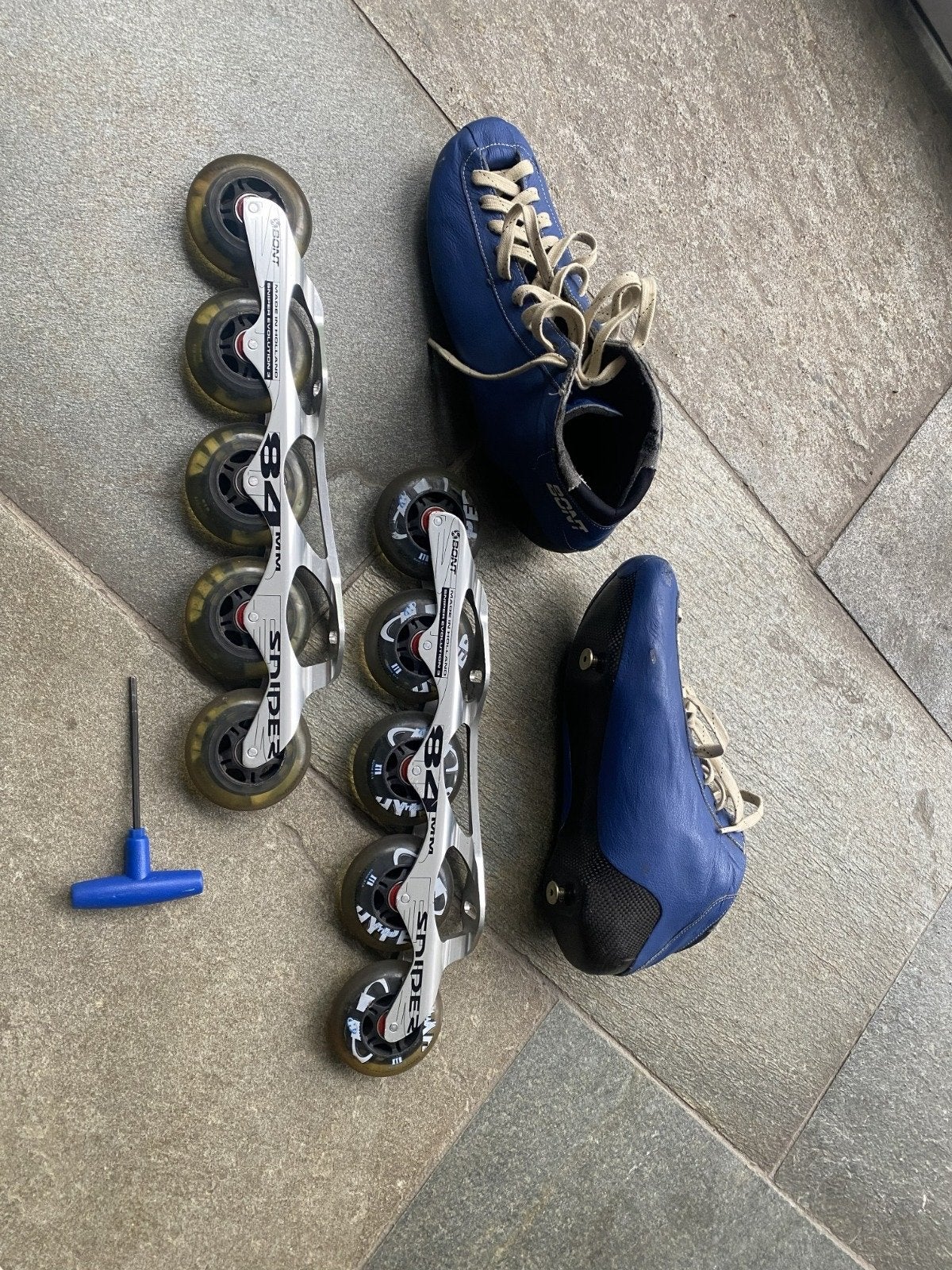 Bont schoenen met skeeler en Maple schaatsonderstel, maat 43, Ophalen, Gebruikt, Heren, Overige typen