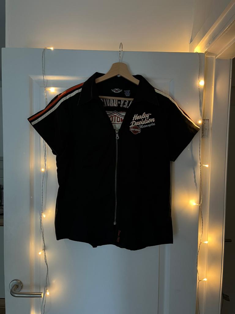 harley davidson icon sleeveless zip-up vest, Ophalen of Verzenden, Tweedehands