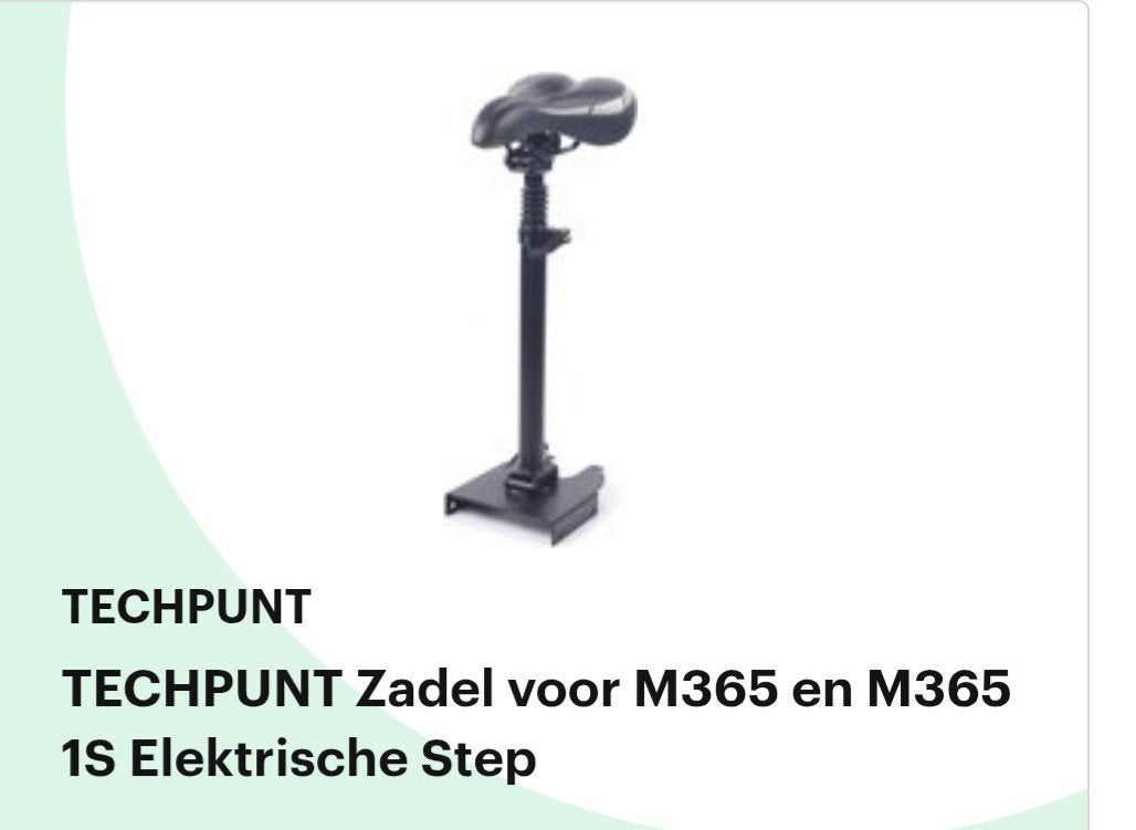 TECHPUNT Zadel voor M365 en M365 1S Elektrische Step, Ophalen, Nieuw, Overige typen, TECHPUNT