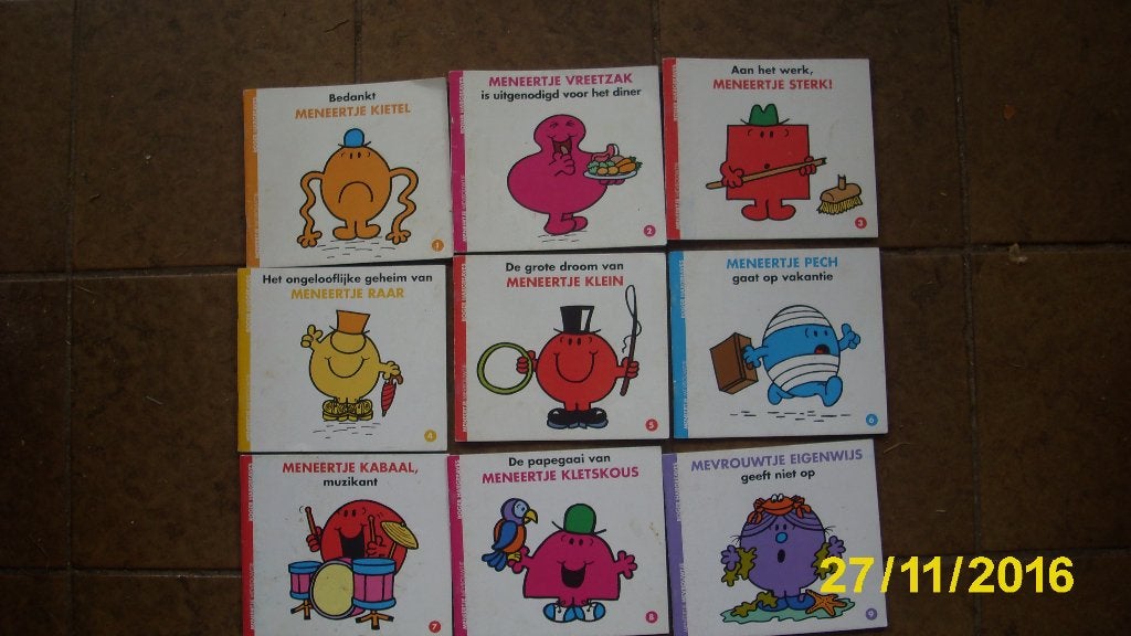 16 boekjes de hele serie ROGER Hargreaves meneertjes, Verzenden, Gelezen, Fictie algemeen