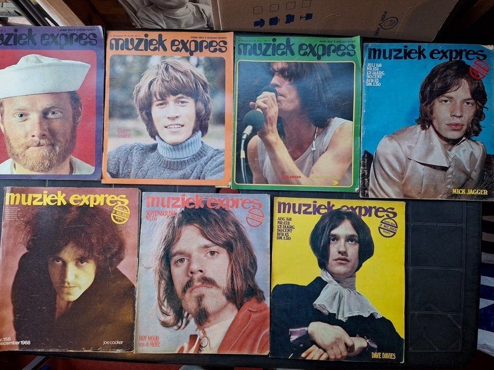 15x Muziek Expres 1968 - Vintage Muziektijdschriften, Ophalen of Verzenden, Gelezen, Algemeen