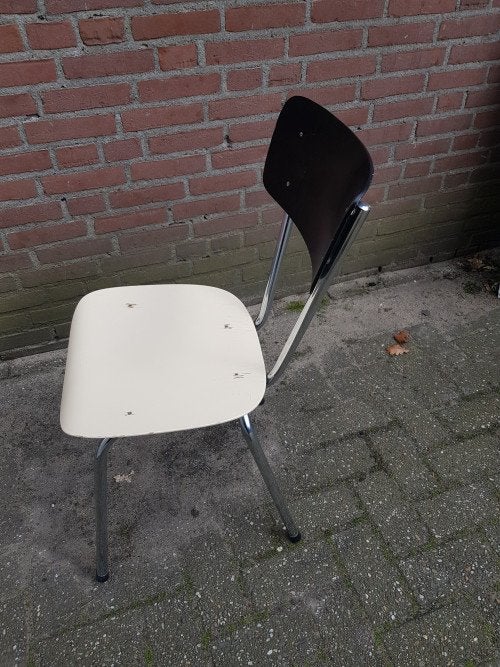 stoel vintage jaren 60 zwart, Ophalen of Verzenden