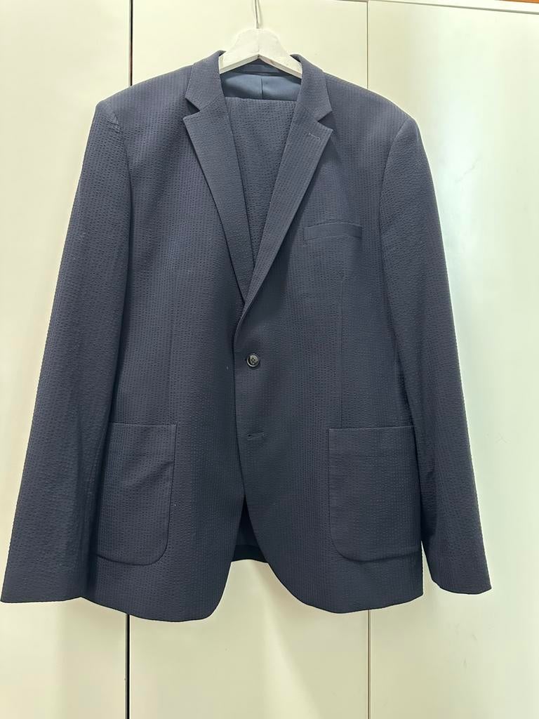 Primark Pak - Donkerblauw, Regular Fit, Kleding | Heren, Kostuums en Colberts, Zo goed als nieuw, Maat 48/50 (M), Blauw, Ophalen of Verzenden