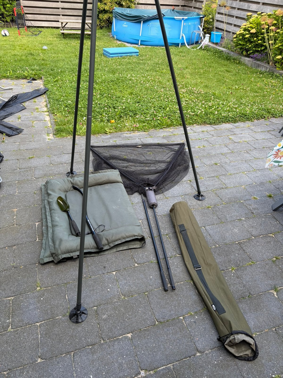 Weeg statief, schepnet, onthaakmat, werppijp, voerschep, Watersport en Boten, Ophalen, Gebruikt, Overige typen