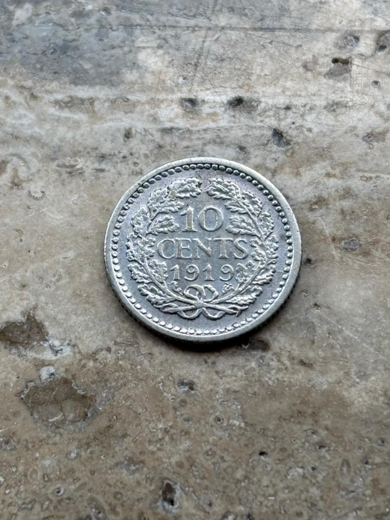 10 cent 1919 Wilhelmina , zeer mooie kwaliteit, Ophalen of Verzenden, Koningin Wilhelmina, 10 cent
