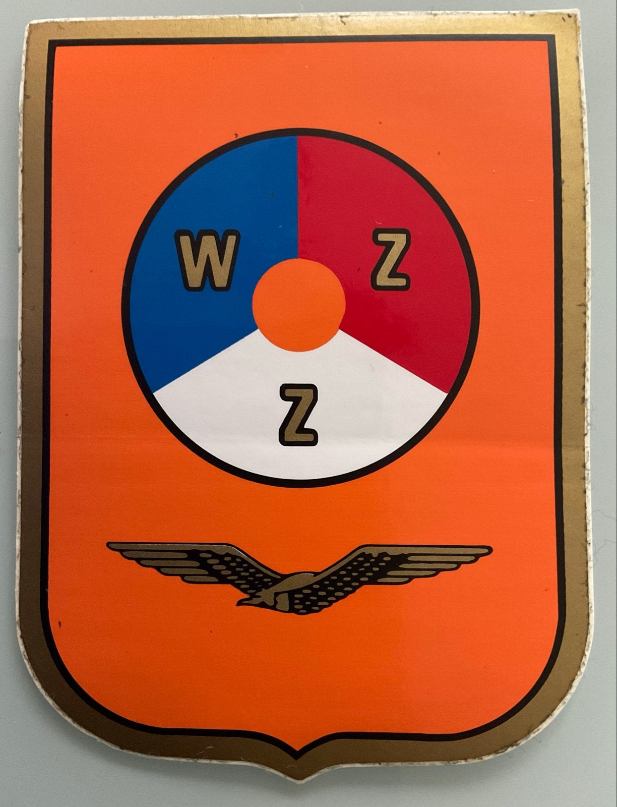 Vintage WZZ embleem sticker, Verzamelen, Verzenden, Gebruikt