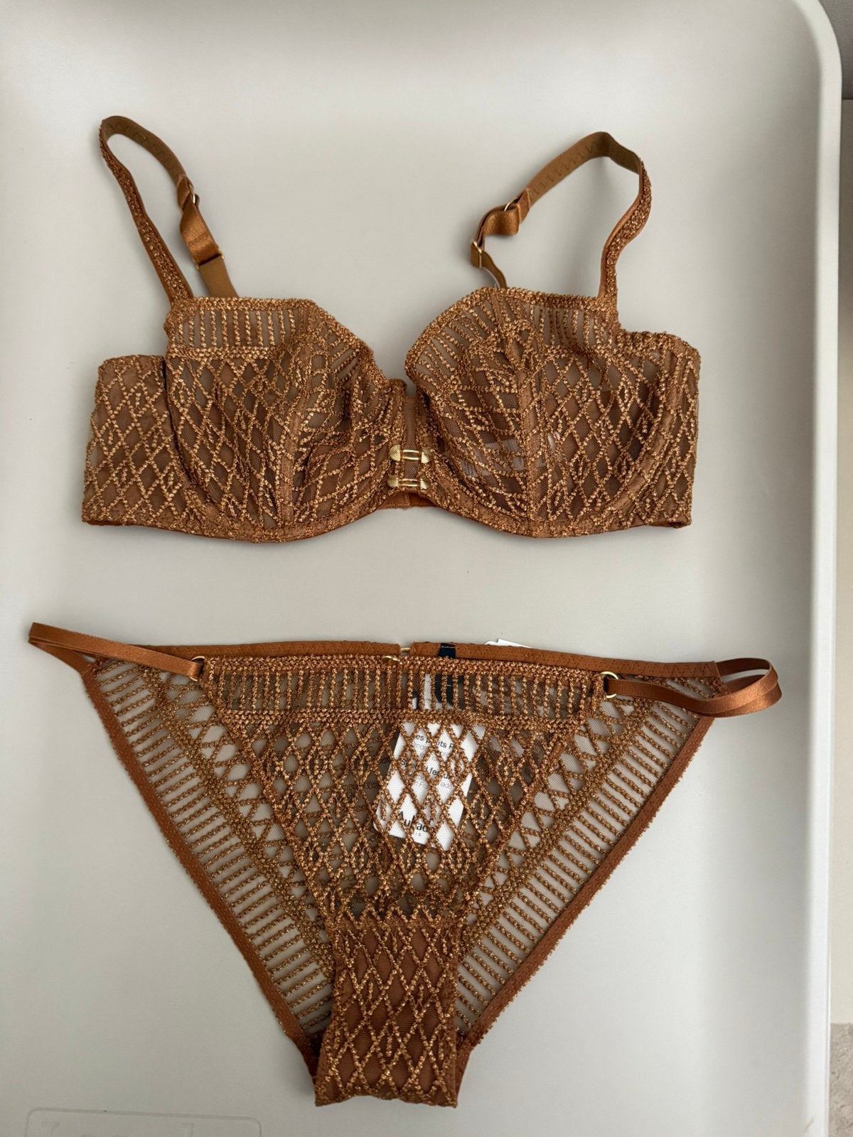 Aubade stardust set 75E & 38 - nieuw!, Ophalen of Verzenden, Bruin, Setje
