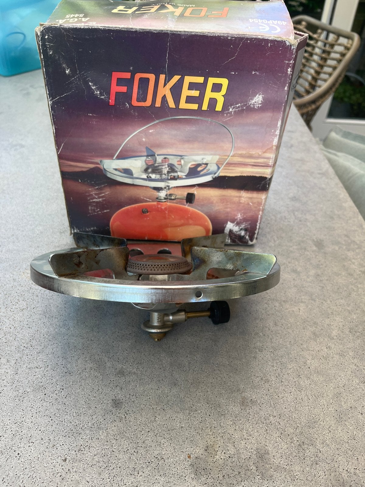 Foker camping gasbrander, Caravans en Kamperen, Kampeeraccessoires, Ophalen, Gebruikt