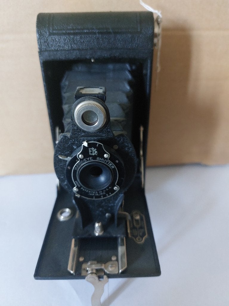 Vintage Kodak No.2Folding Cartridge HawkEye Model C+tas (17), Ophalen of Verzenden, Voor 1940, Fototoestel