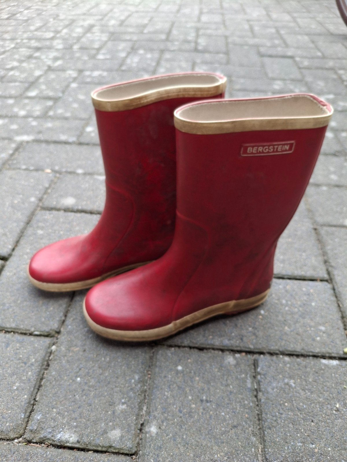 Bergstein rode kinderlaarzen - Maat 32, Ophalen of Verzenden, Gebruikt, Bergstein, Jongen of Meisje