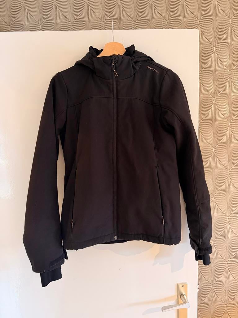 Brunotti ski Softshell Jas Zwart - Maat 164, Ophalen of Verzenden, Zo goed als nieuw, Maat 34 (XS) of kleiner, Zwart
