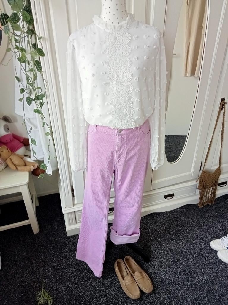 H&M / Divided " Flair Broek maat 48 ", Kleding | Dames, H&M, Paars, Maat 46/48 (XL) of groter, Ophalen of Verzenden