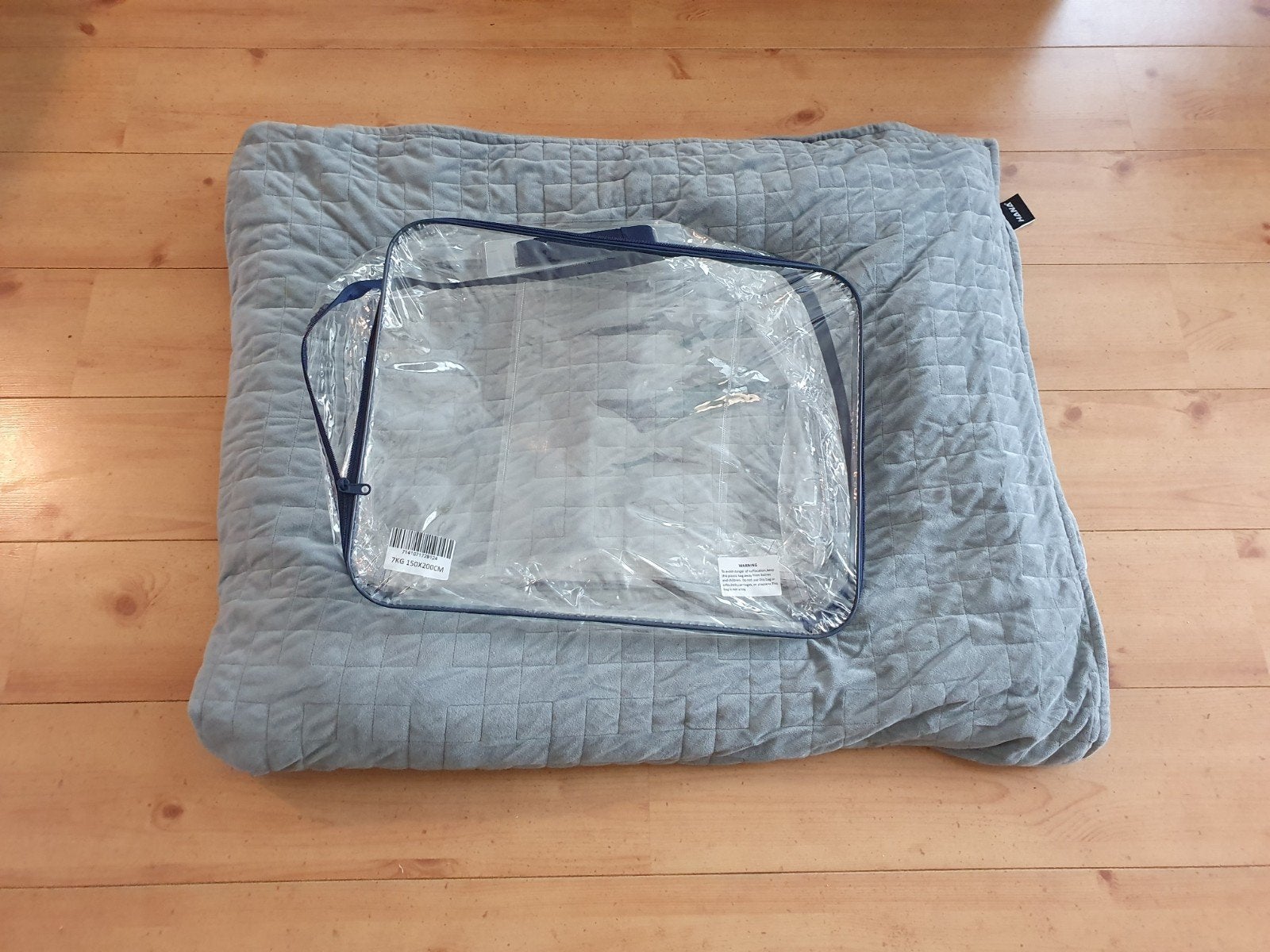 Hana verzwaringsdeken 7kg met zachte hoes en opbergtas, Overige merken, Eenpersoonsbed, Ophalen of Verzenden, Wasbaar