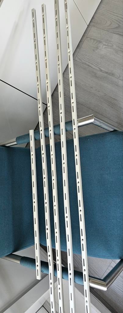 Witte plankdragers / rails voor wandplanken (5 stuks), Ophalen
