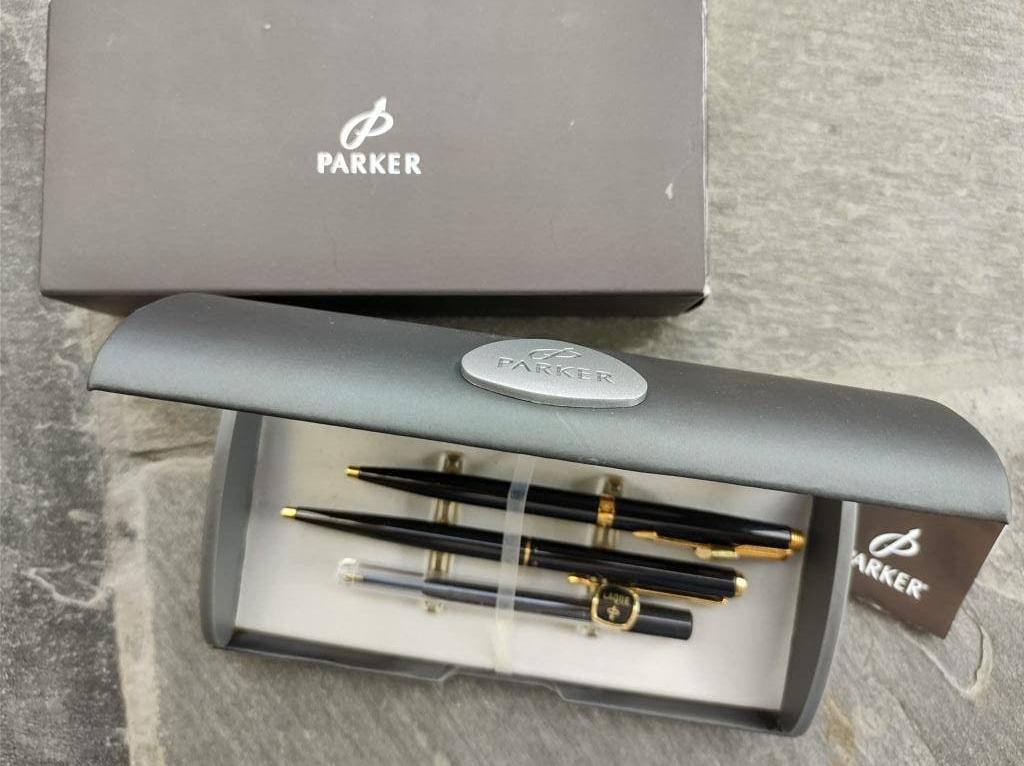 Parker Sonnet Slim balpen zwart laque (set van twee), Nieuw, Met doosje, Ophalen of Verzenden, Parker