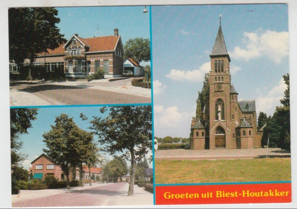 Biest Houthakker 3 luik Kerk Ongelopen 1983, Verzenden, 1980 tot heden, Ongelopen, Noord-Brabant