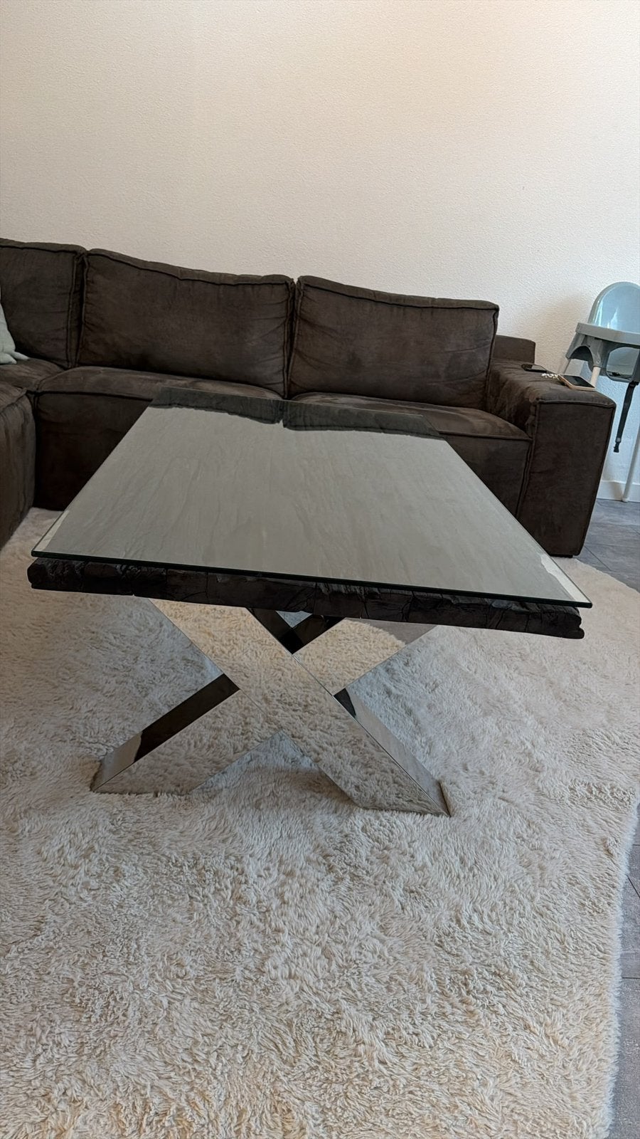 Salontafel te koop., Ophalen, Glas, 50 tot 75 cm, 50 tot 100 cm