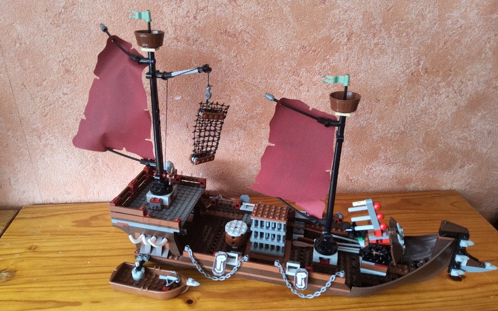 Lego Castle: Trol Warship 7048., Lego, Ophalen of Verzenden, Zo goed als nieuw, Inclusief instructies