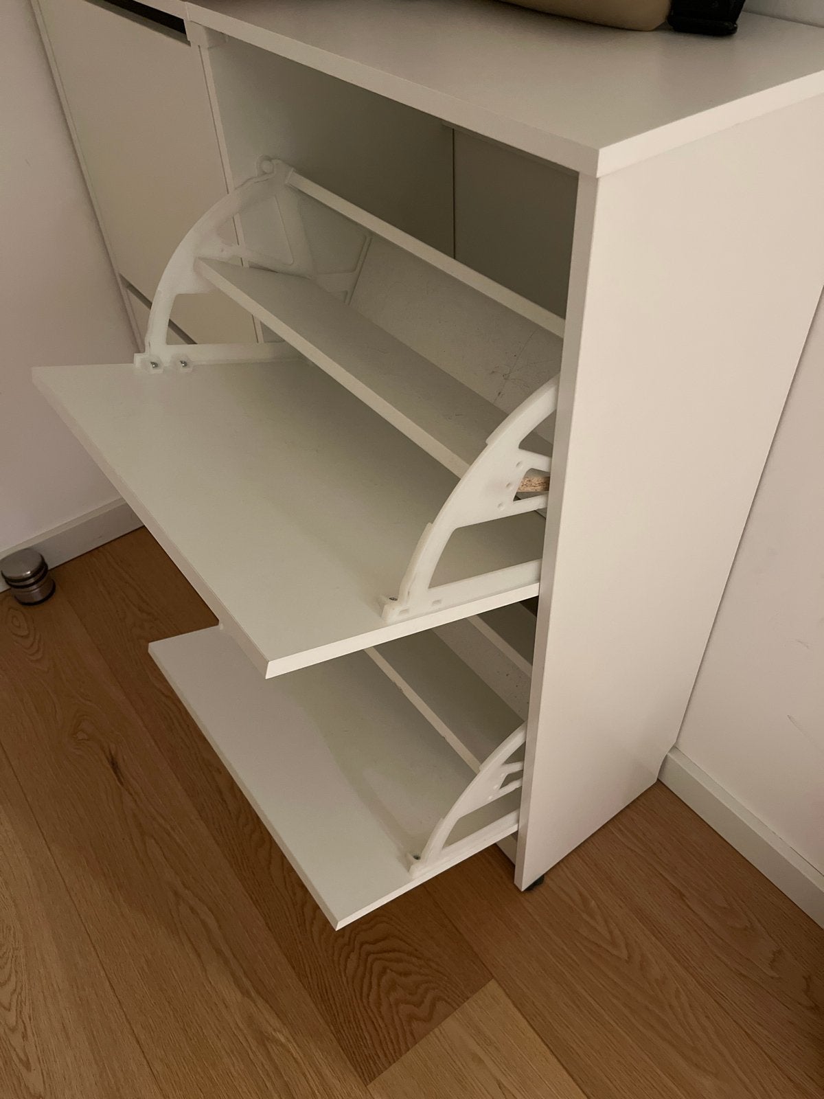 Witte schoenenkast met 2 vakken - IKEA Bissa, Ophalen, Gebruikt