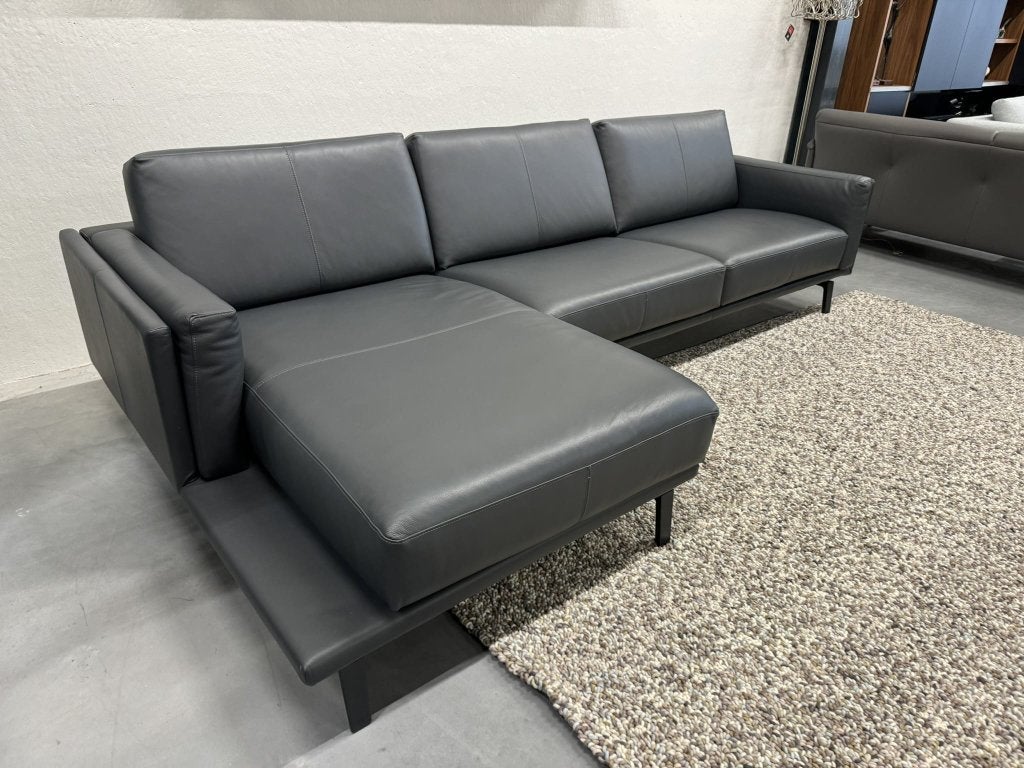 Nieuw Leolux Bellice Hoekbank ceras leer grijs Design bank, Leolux, Info@leolux.nl, Hoekbank, Leer