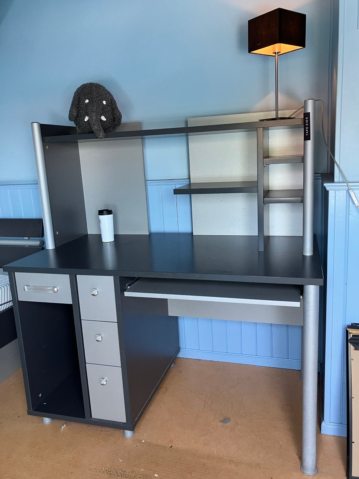 Bureau met opzetstuk en lades - 127x136cm, Ophalen, Gebruikt, Met lades, IKEA
