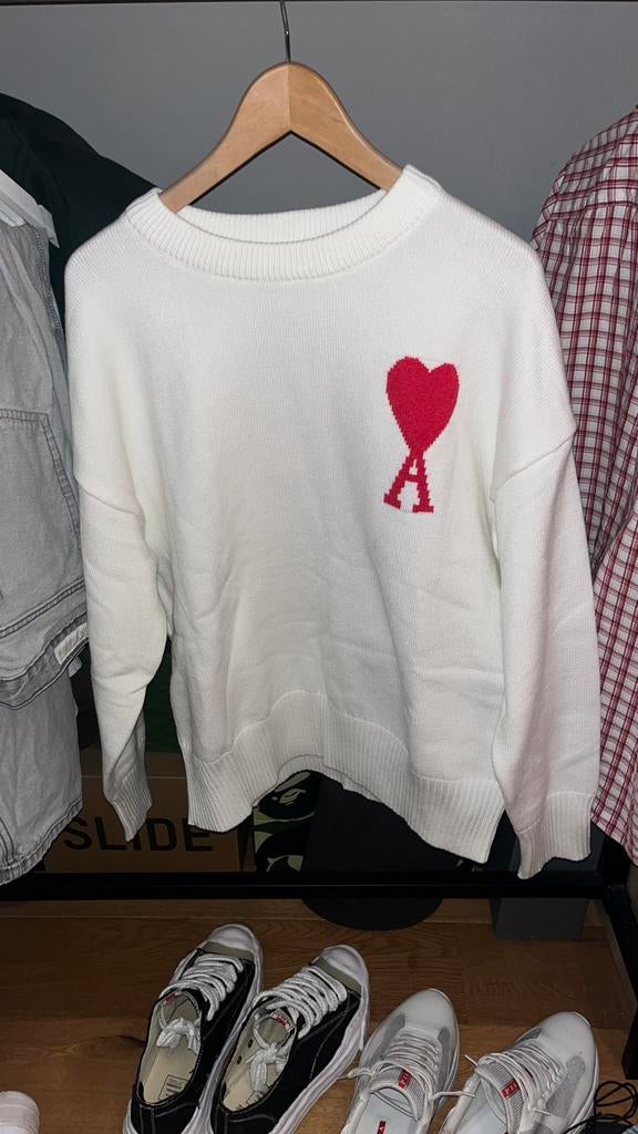 Ami Paris Knit Sweater, Ophalen of Verzenden, Zo goed als nieuw, Maat 52/54 (L), Wit