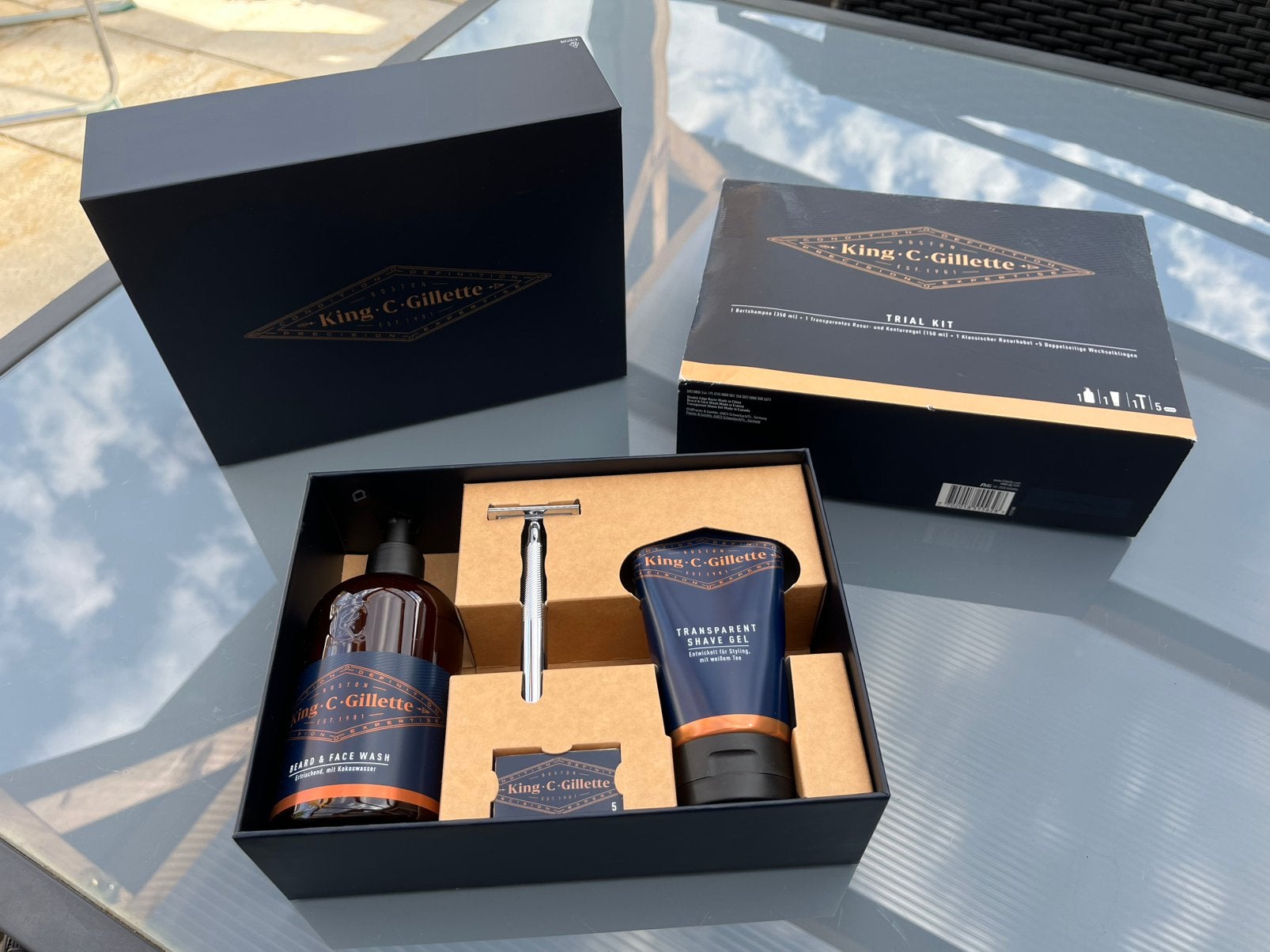 Gillette King C Trial Set / Starter Set, Ophalen of Verzenden, Nieuw, Gehele gezicht, Verzorging