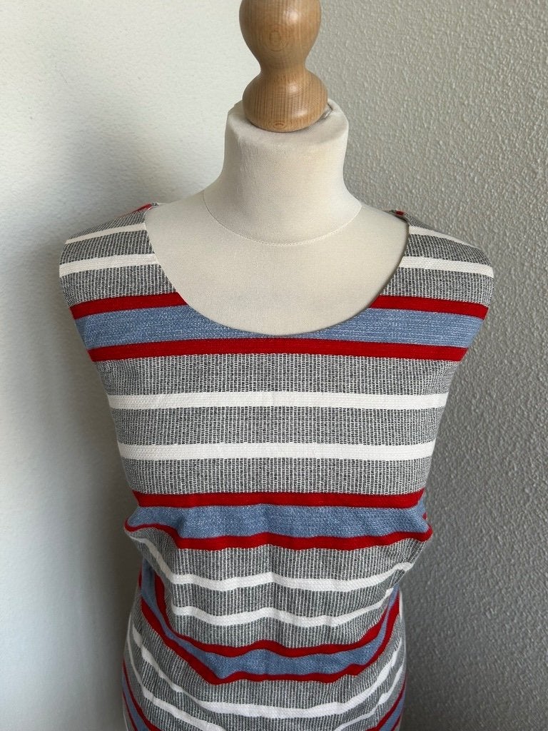 Taifun maat 46 strepen jurk zomer 2025, Taifun, Blauw, Maat 46/48 (XL) of groter, Ophalen of Verzenden