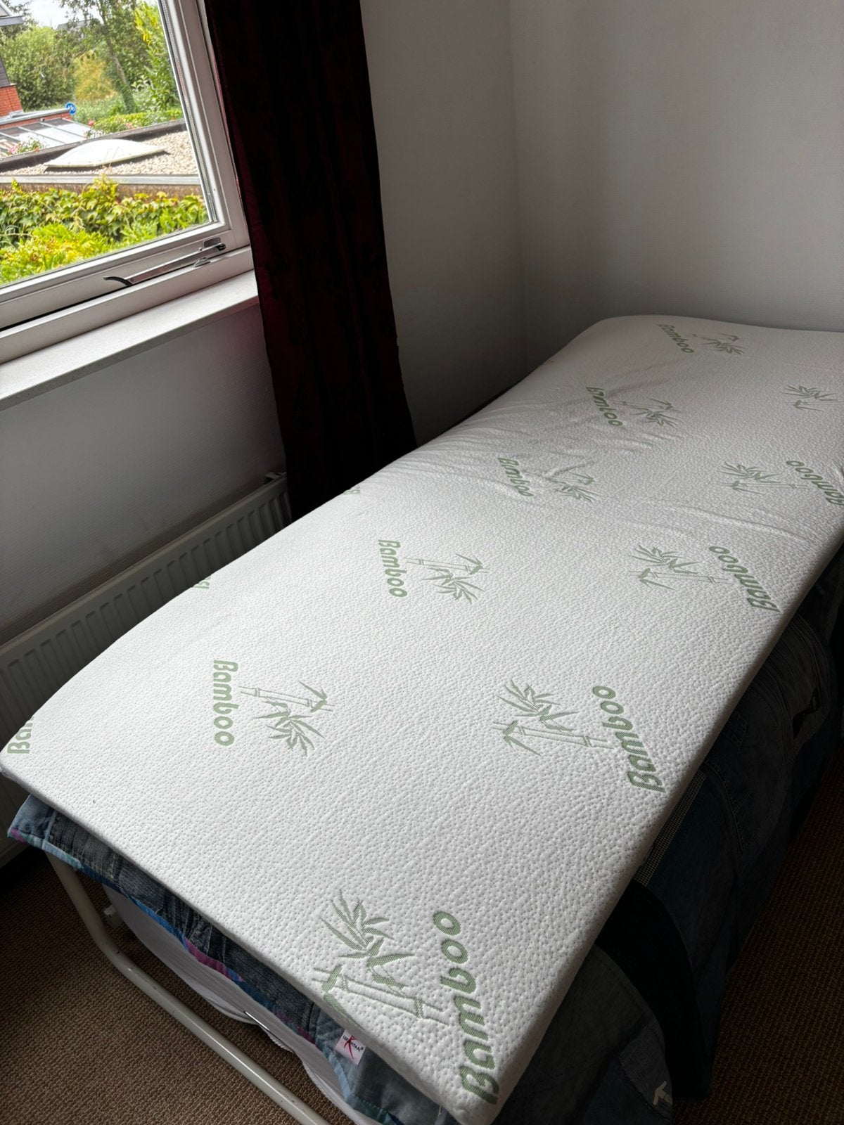 Lucovitaal Orthopedisch Bamboe Top matras, Huis en Inrichting, Ophalen, 90 cm, Eenpersoons, Wit