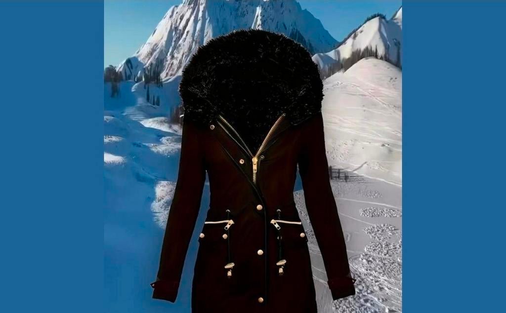 Warme winterjas met bontkraag 4XL, Ophalen of Verzenden