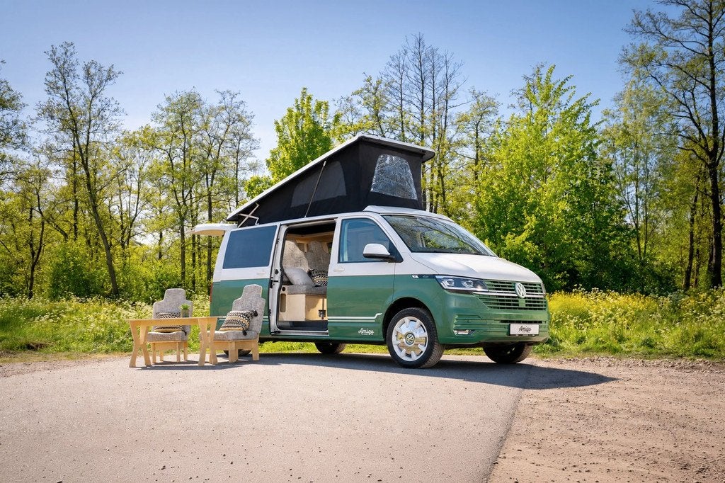 Volkswagen Transporter Amigo Camper (nieuw - diesel - 4 pers, Volkswagen, Bedrijf, Koelkast, 5 tot 6 meter