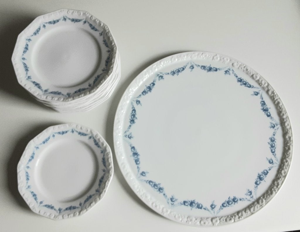 Rosenthal servies Classic Rose of Maria Rosenkante Blau, Ophalen