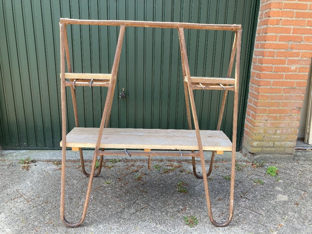 Brocante ijzeren rek - opbergrek, Ophalen