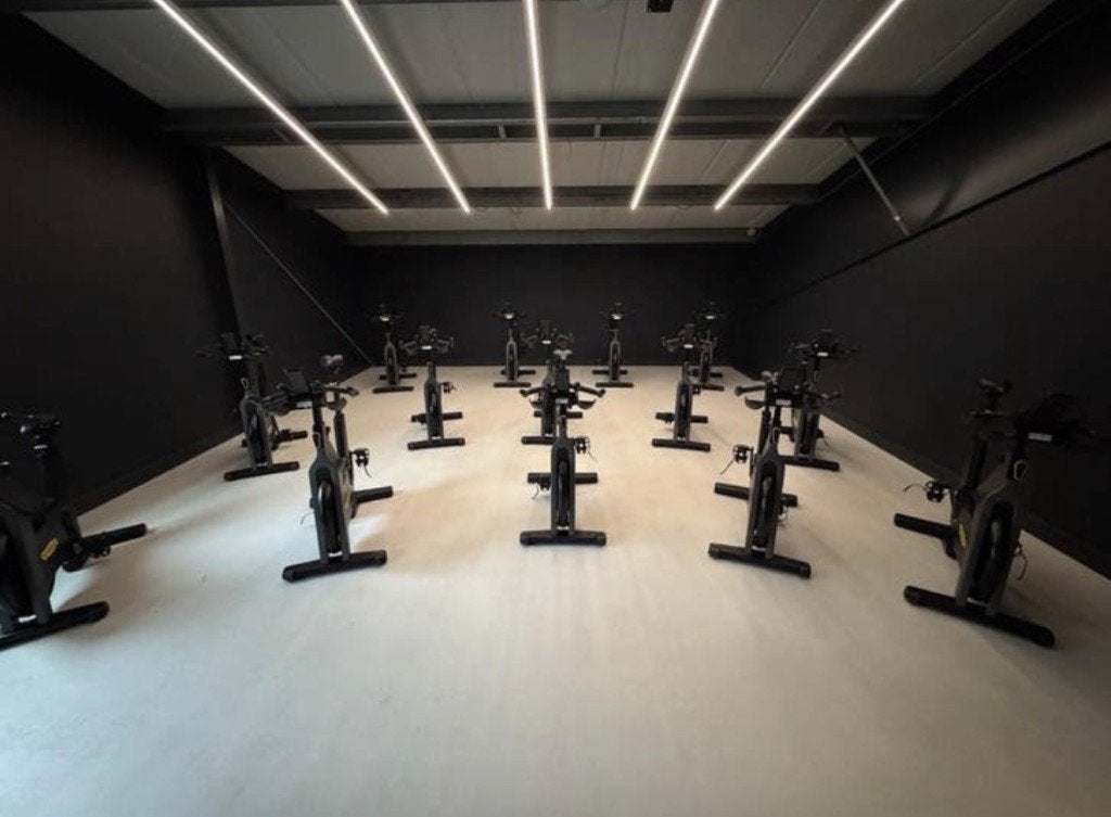 Technogym Group Cycle Connect + Technogym kiosk, Sport en Fitness, Fitnessmaterialen, Ophalen, Zo goed als nieuw, Benen, Overige typen