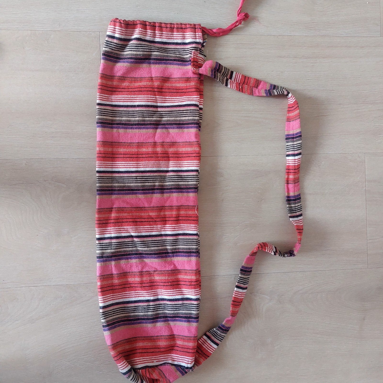 Gestreepte yogatas - roze, paars, wit, Ophalen of Verzenden, Gebruikt, Yogatas