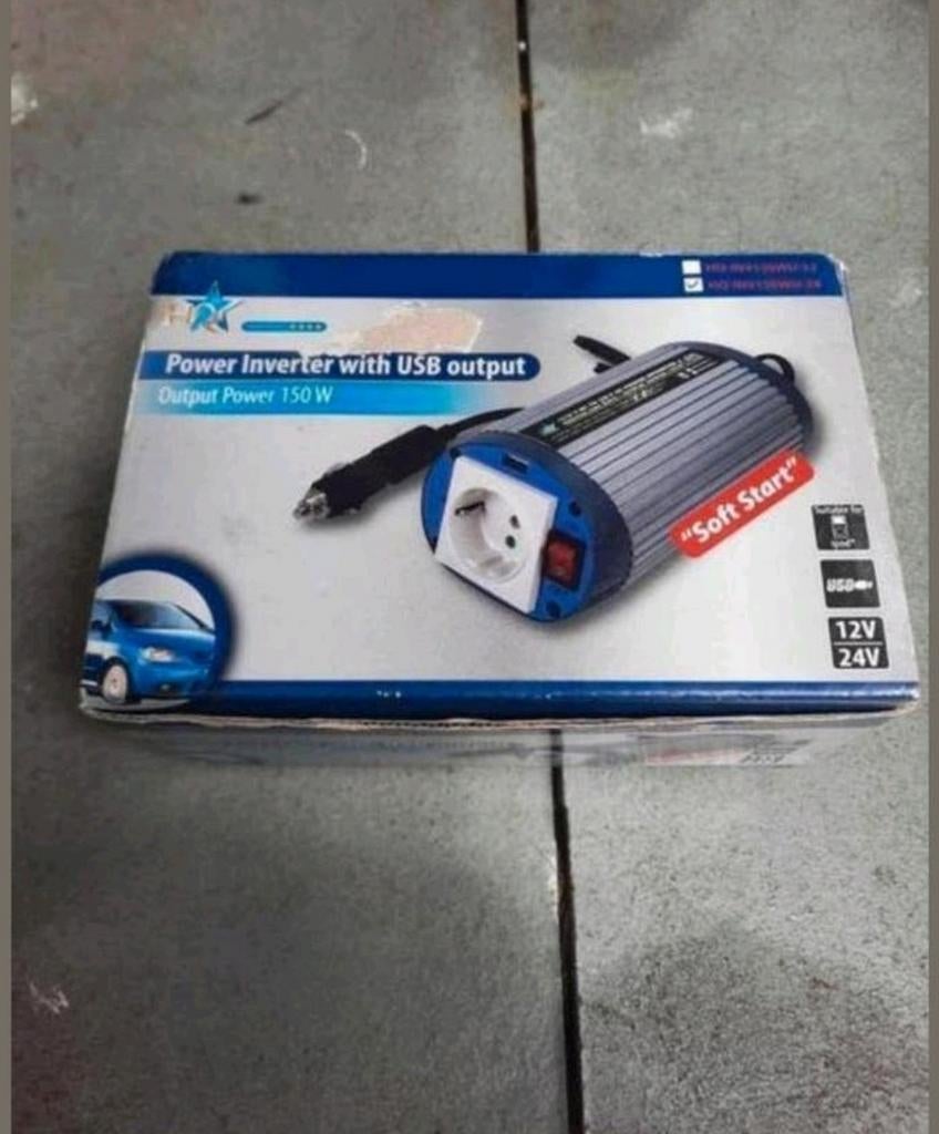 Omvormer 24v naar 220volt 150 watt nieuw, Ophalen of Verzenden, Zo goed als nieuw